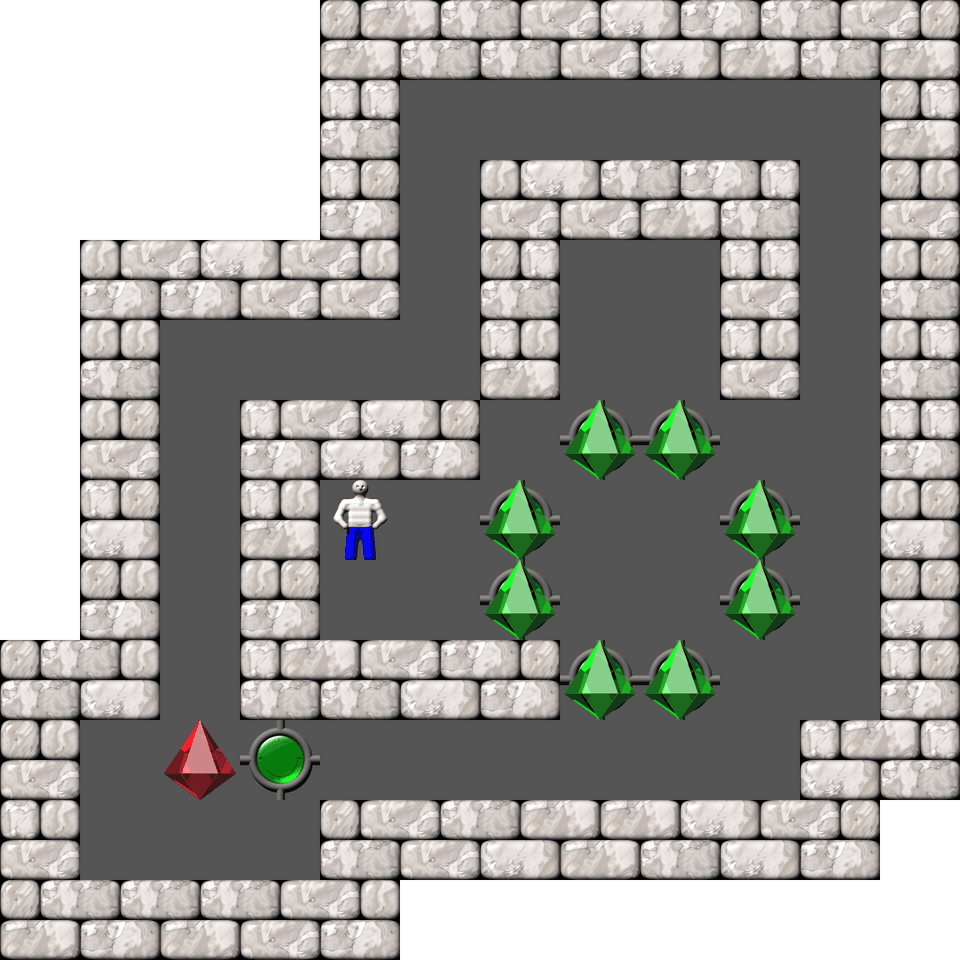 Sokoban Monry and Panda Arranged level 12